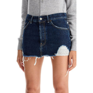 ACNE STUDIOS-Macaria Distressed Organic Cotton Denim Skirt -JOHN JULIA.