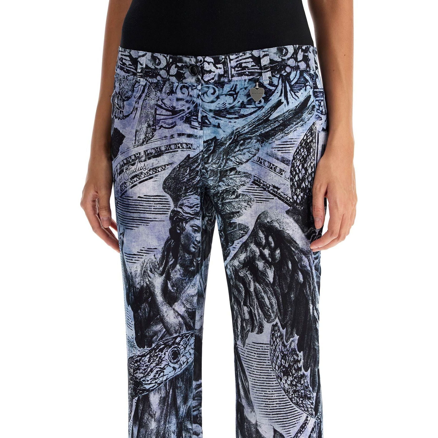 Printed Crepe Flared Pants