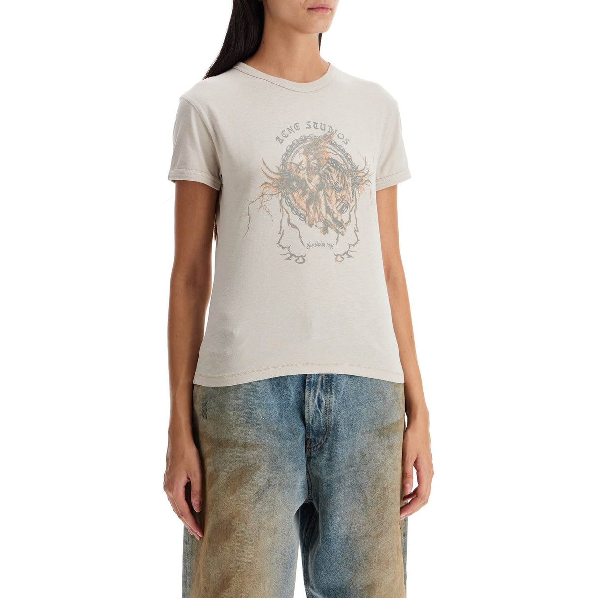 ACNE STUDIOS-Printed Slim Fit T Shirt -JOHN JULIA.