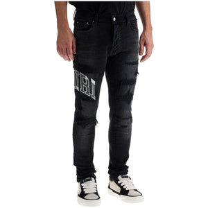 Skinny Jeans With Varsity Logo