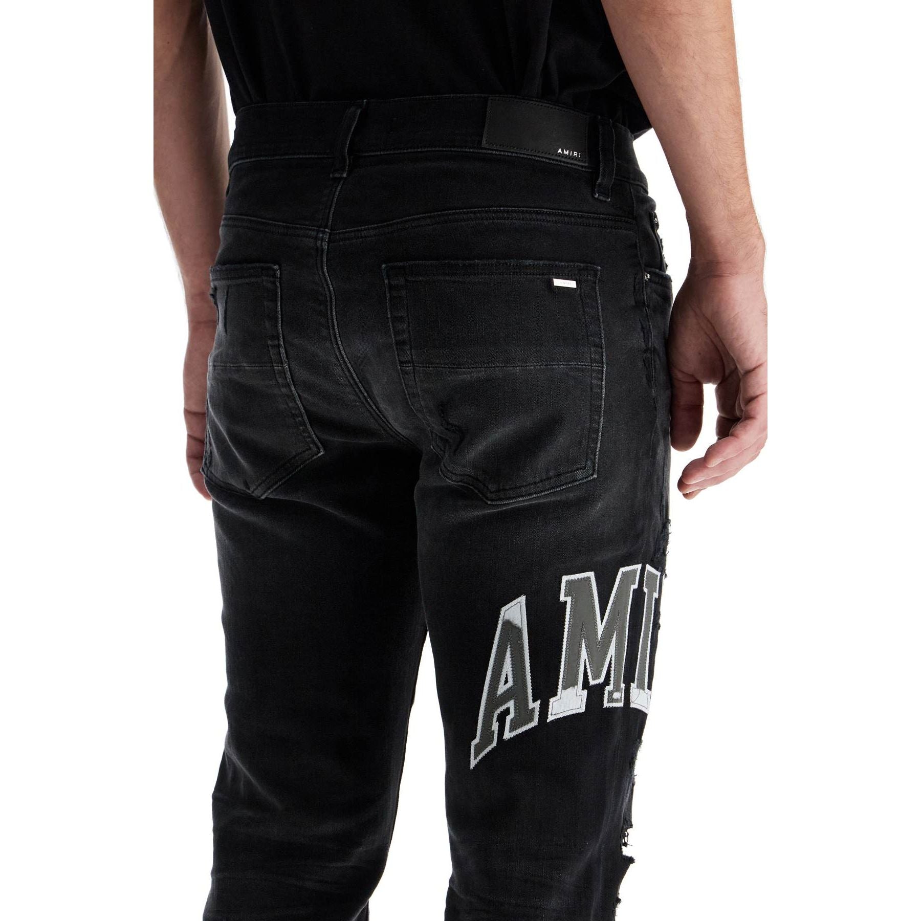 Skinny Jeans With Varsity Logo