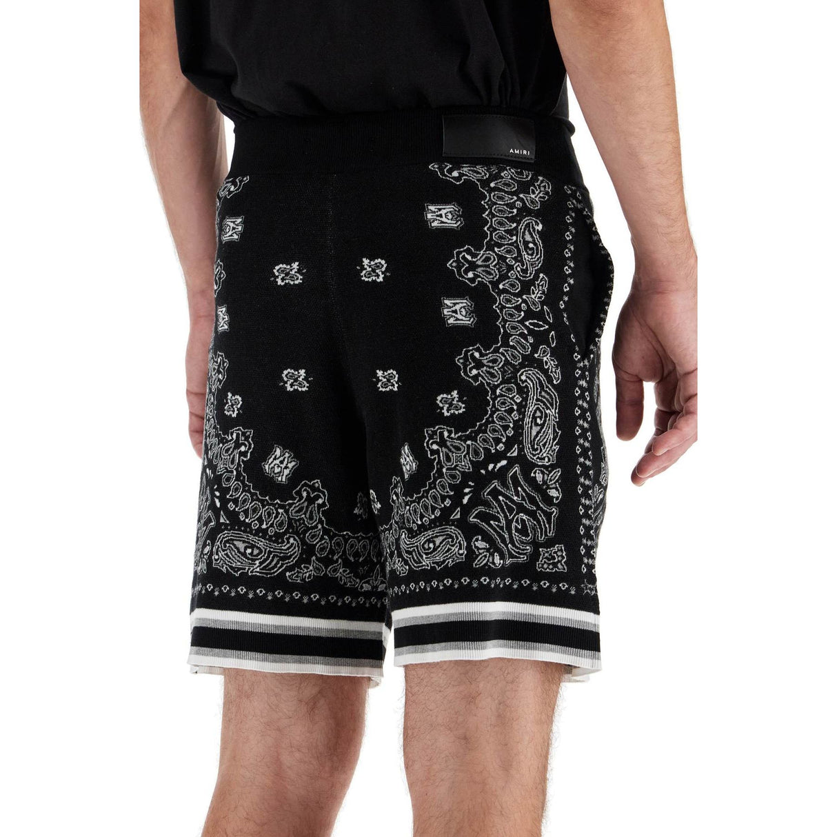 Knitted Bandana Bermuda Shorts