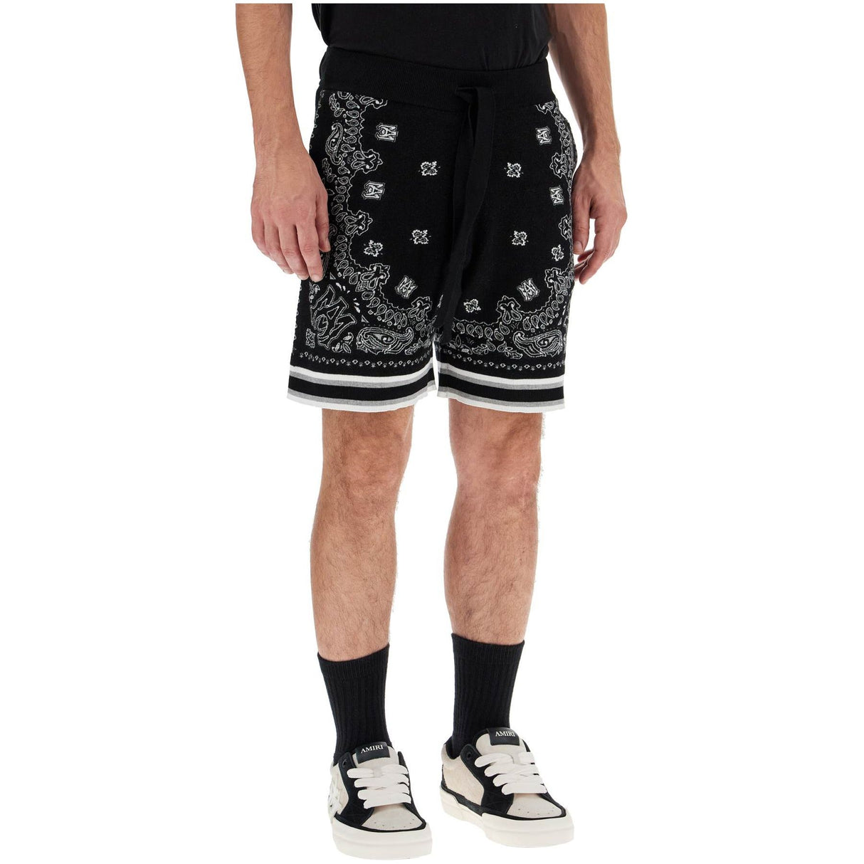 Knitted Bandana Bermuda Shorts