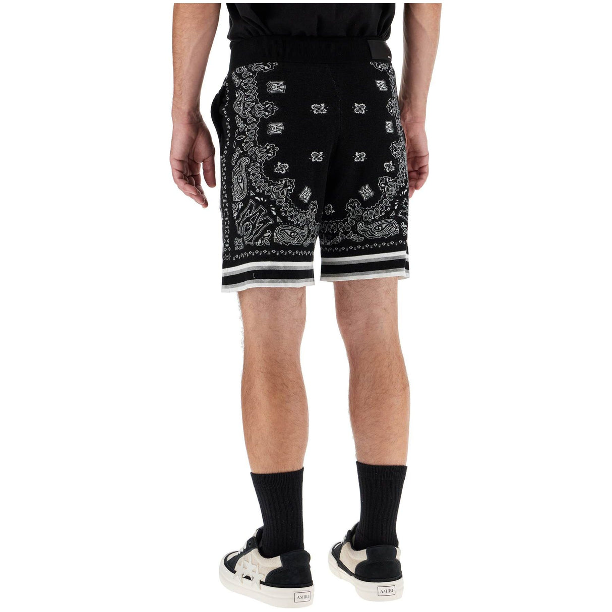 Knitted Bandana Bermuda Shorts