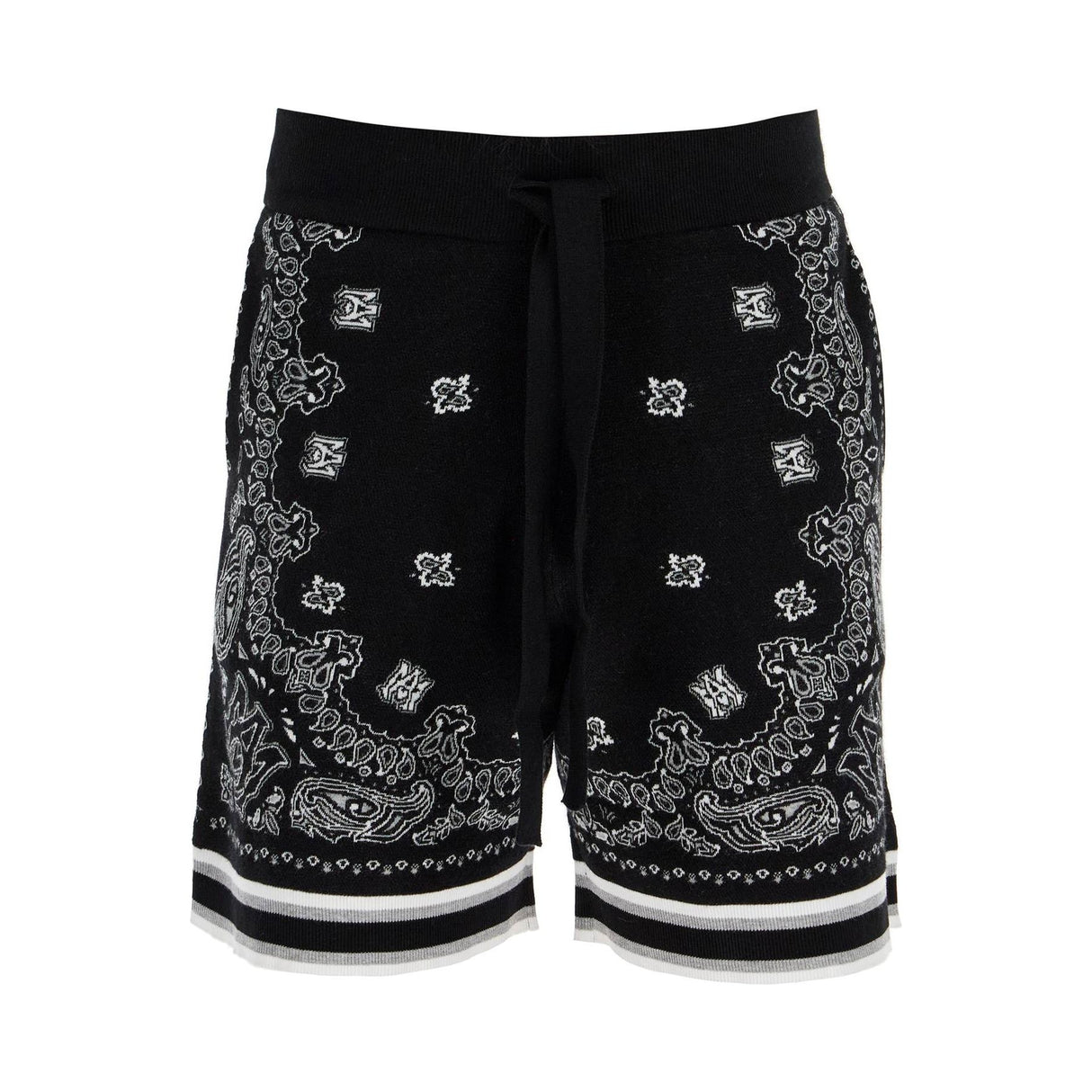 Knitted Bandana Bermuda Shorts