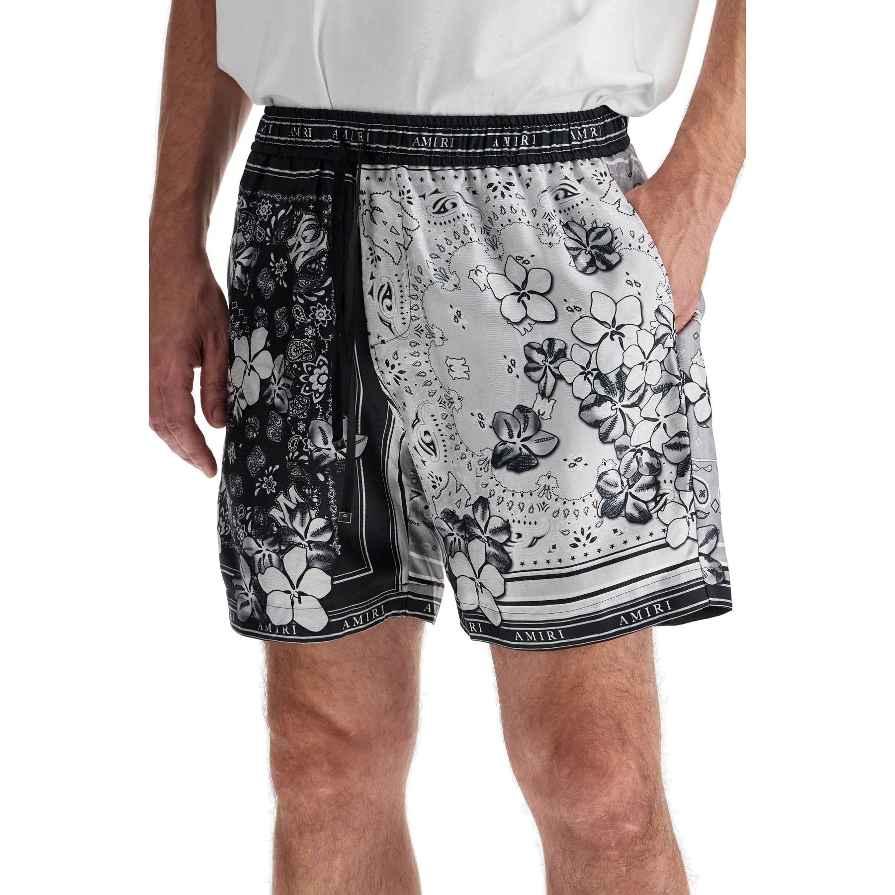 Silk Bandana Print Bermuda Shorts