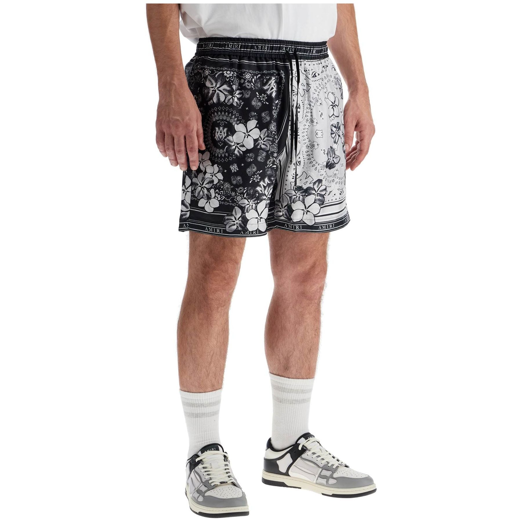 Silk Bandana Print Bermuda Shorts