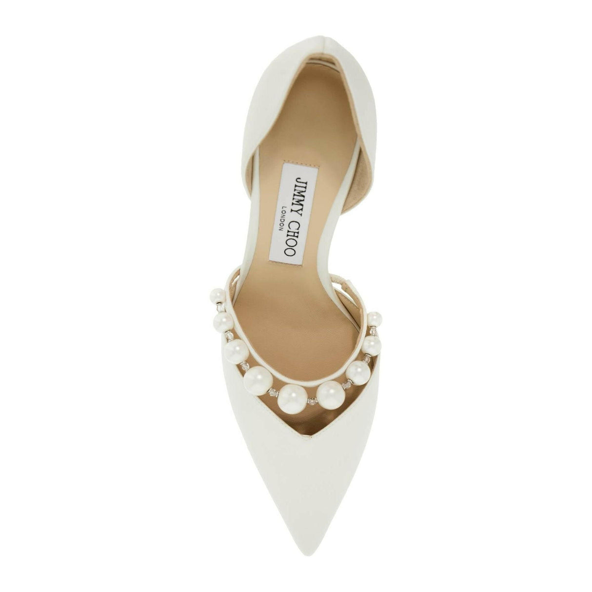 Pearl Embellished Satin Aurelie 65 Pumps.