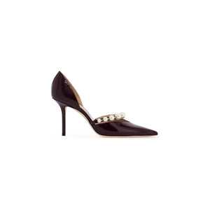 JIMMY CHOO-Patent Leather Aurelie 85 Pumps -JOHN JULIA.