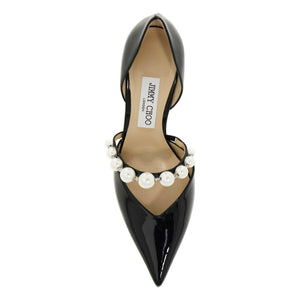 Pearl Embellishment Patent Leather Aurelia 85 Pumps.