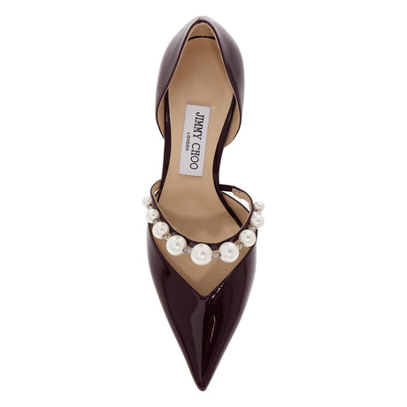 JIMMY CHOO-Patent Leather Aurelie 85 Pumps-JOHN JULIA