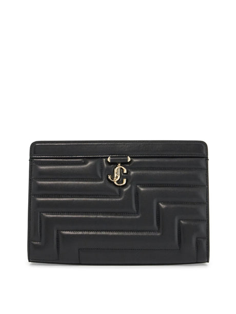 Avenue Matelassé Leather Pouch-Jimmy Choo-JOHN JULIA