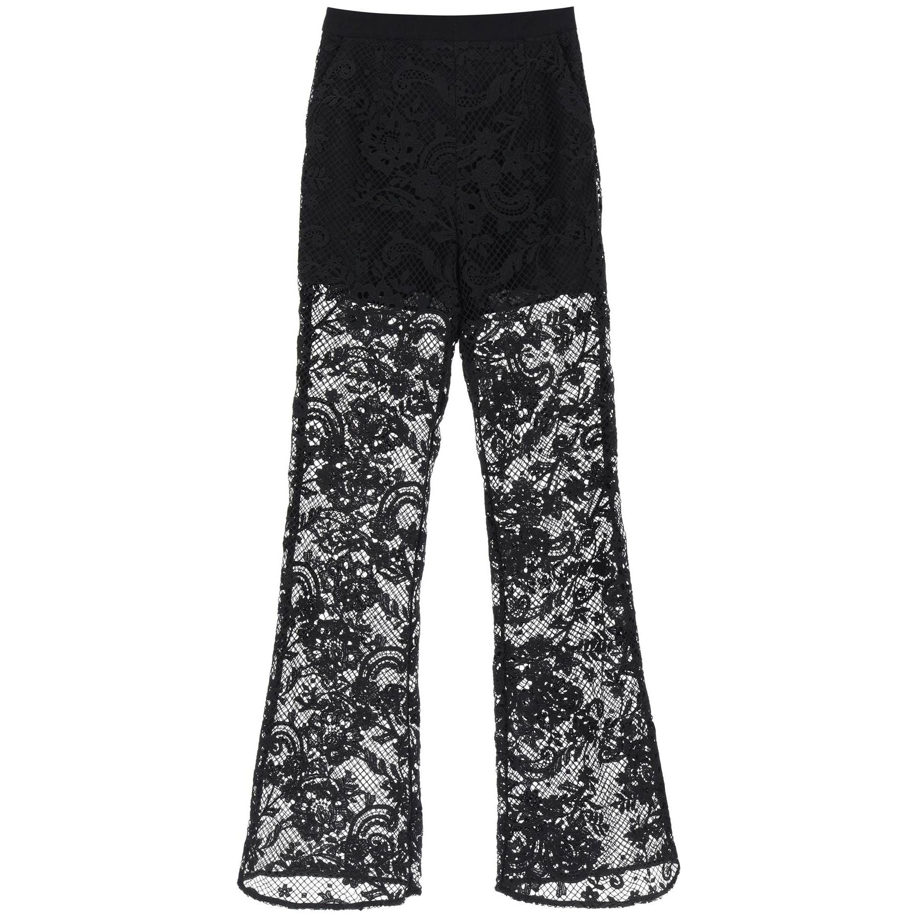Bootcut Pants In Floral Lace