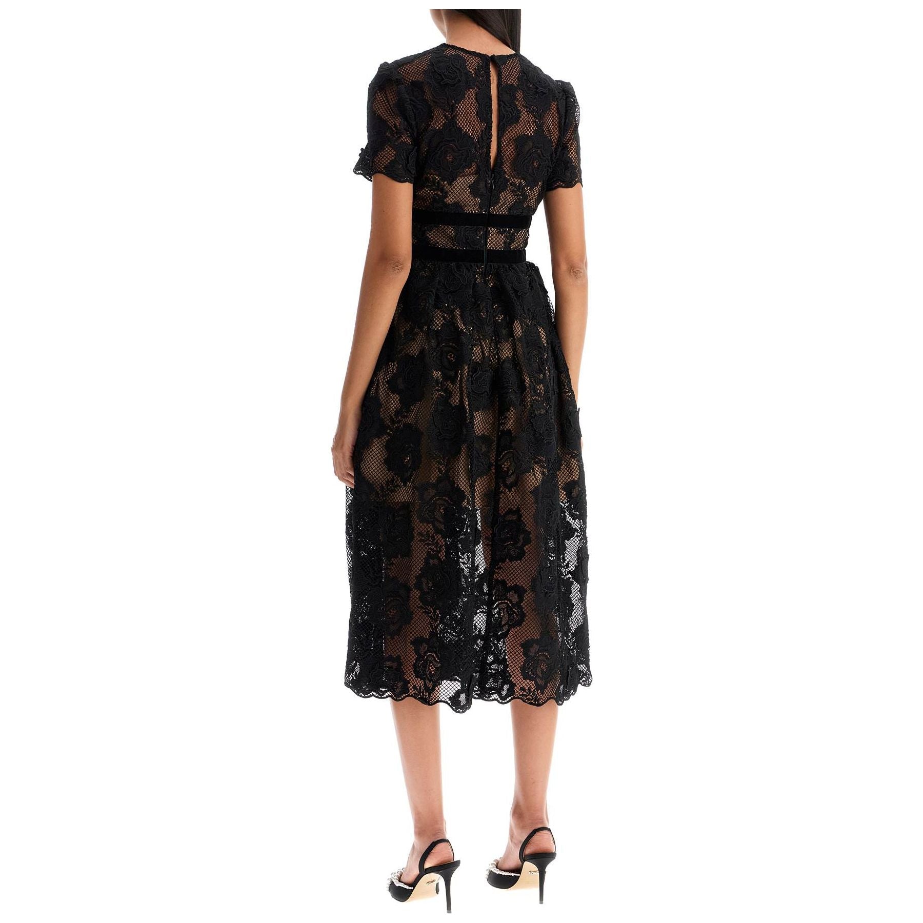 Midi Lace Dress With Bows