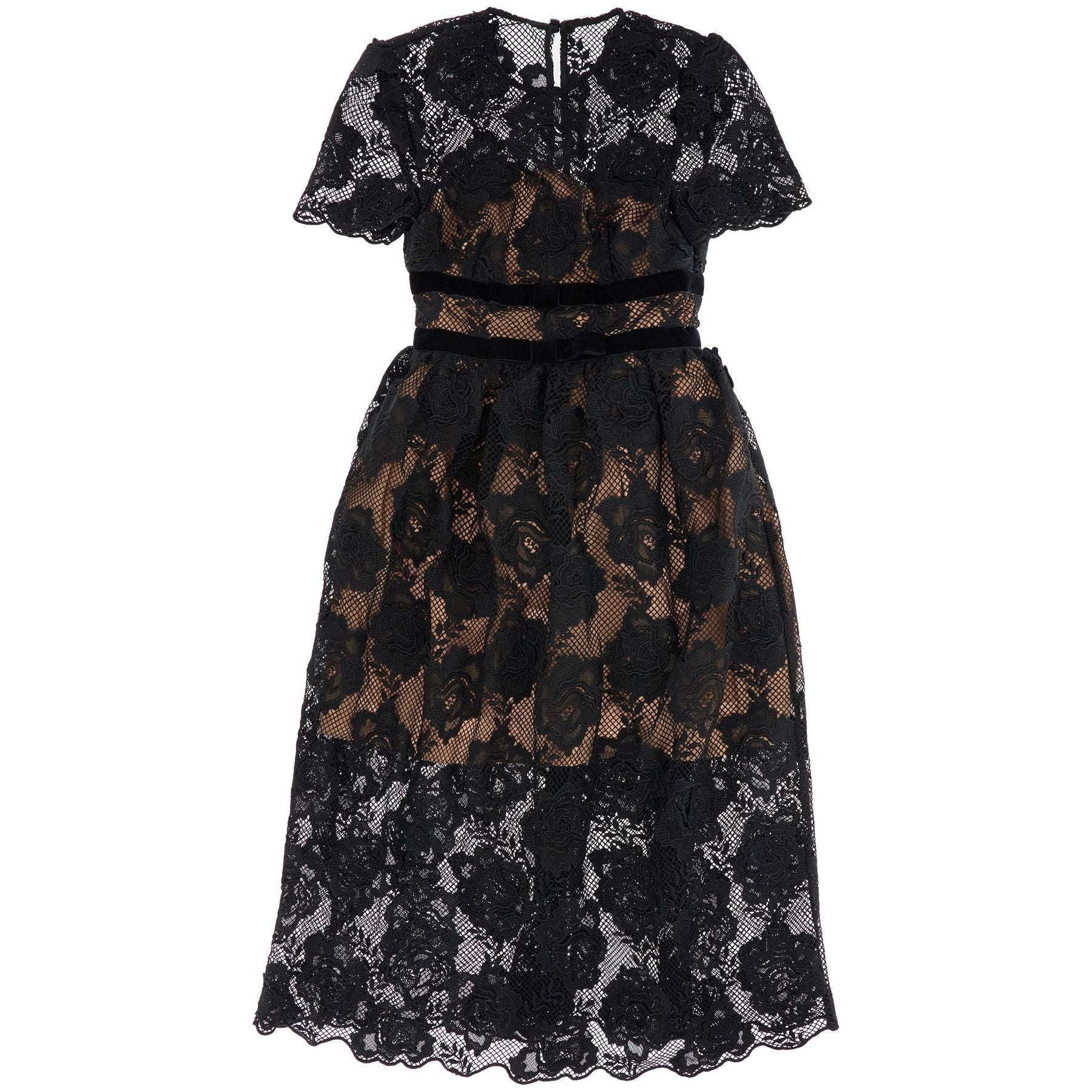 Midi Lace Dress With Bows