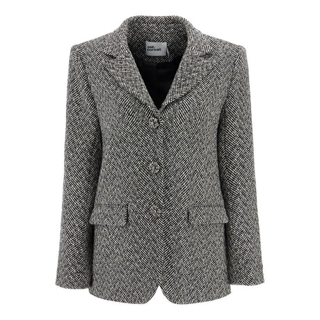 Herringbone Three-button Blazer