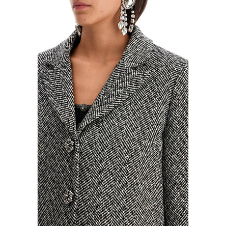 Herringbone Three-button Blazer