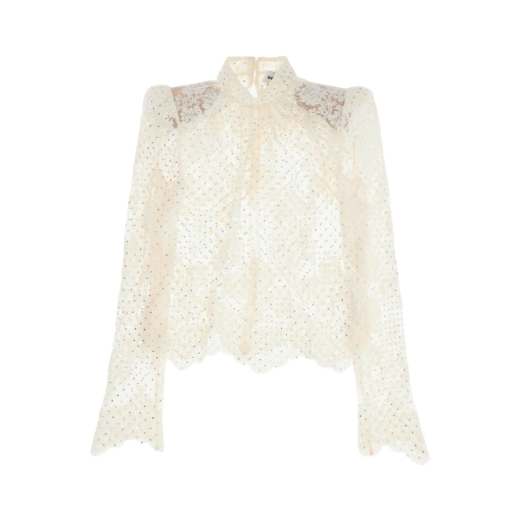 Lace Top With Rhinest