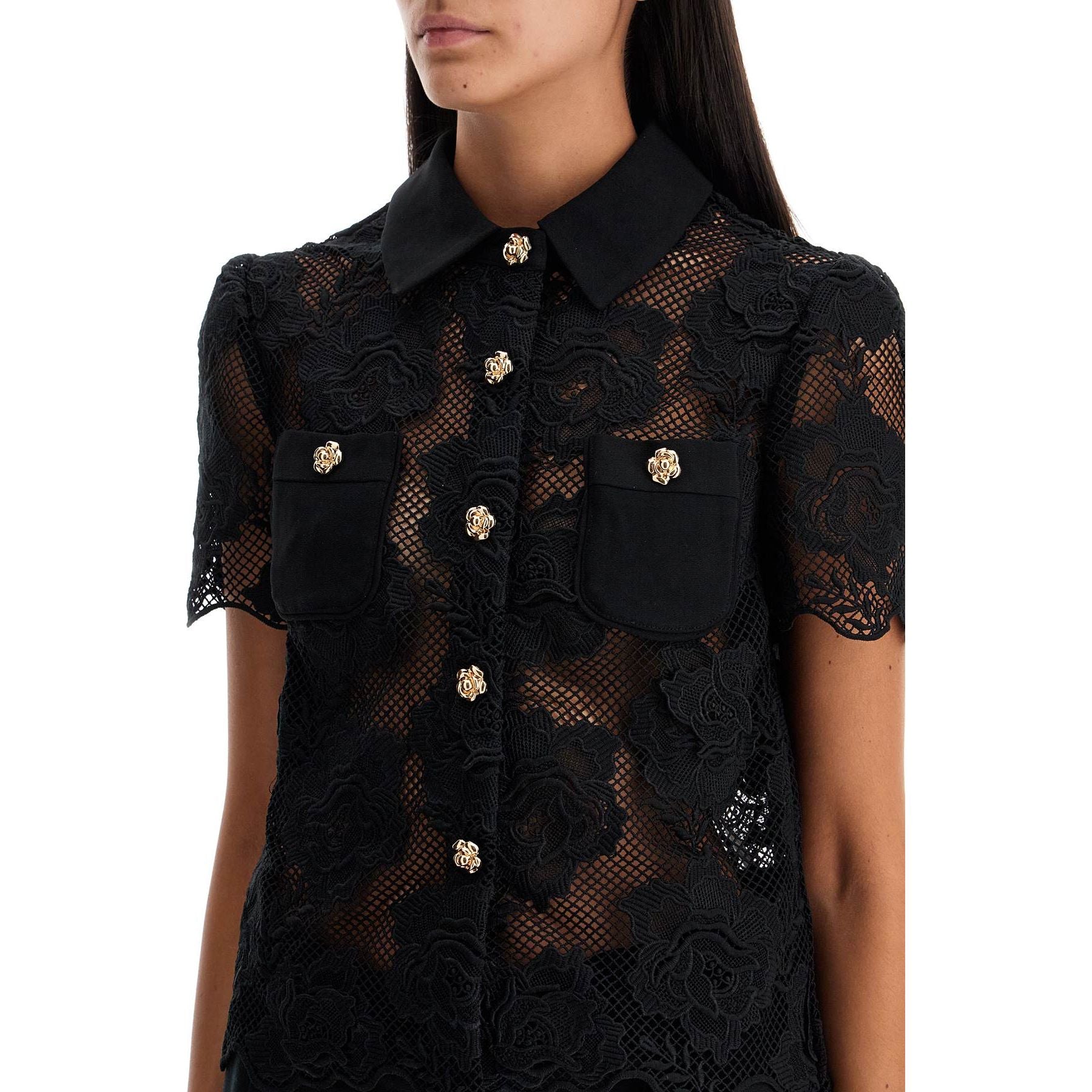 Lace Top With Buttons