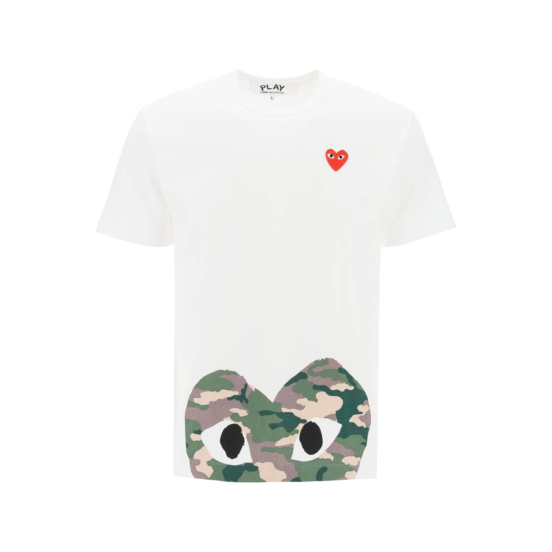 COMME DES GARCONS PLAY-Camouflage Heart T Shirt -JOHN JULIA.