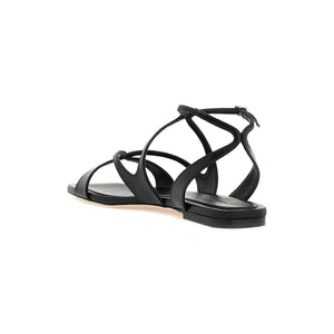 Ayla Nappa Leather Flat Sandals.