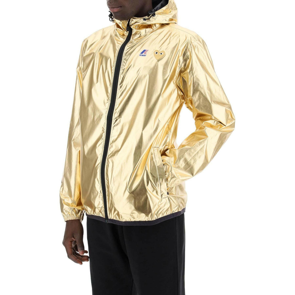 x K Way Metallic Nylon Jacket.