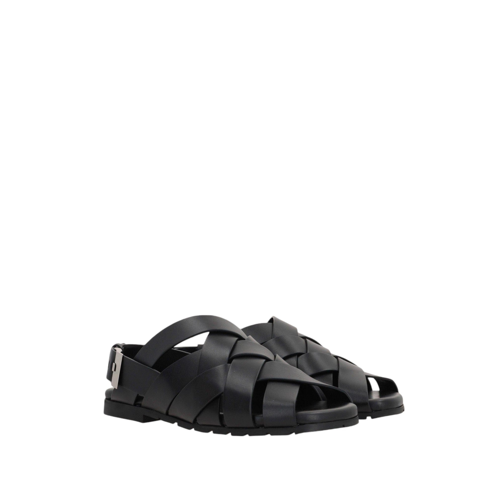 Alfie Intrecciato Leather Sandals-BOTTEGA VENETA-JOHN JULIA