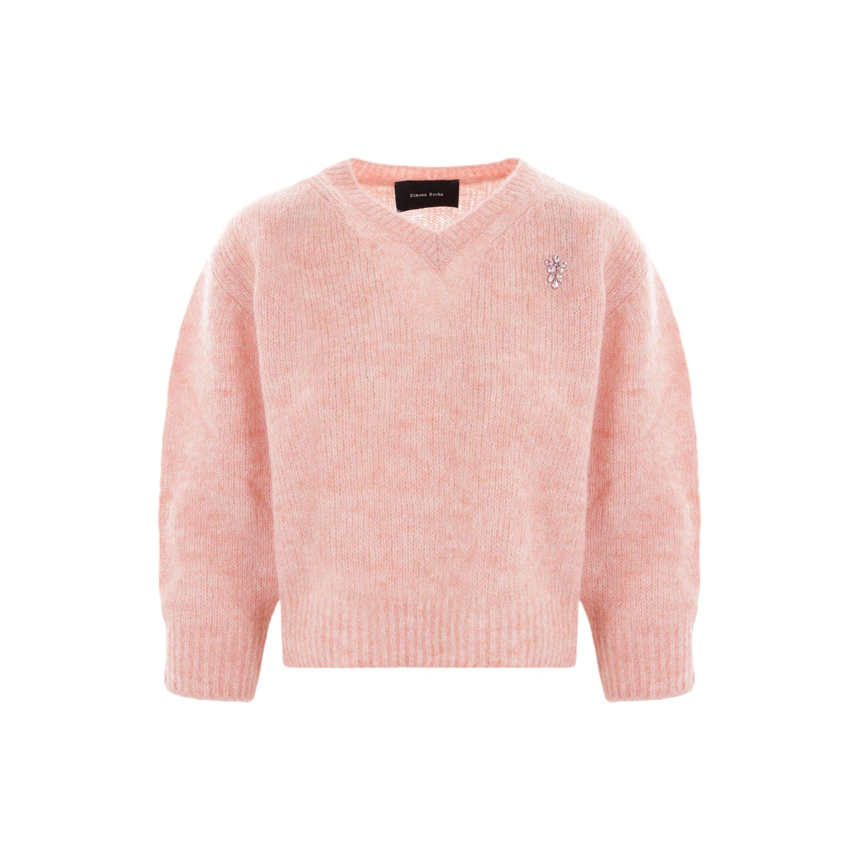 Alpaca Wool Cropped Sweater-SIMONE ROCHA-JOHN JULIA