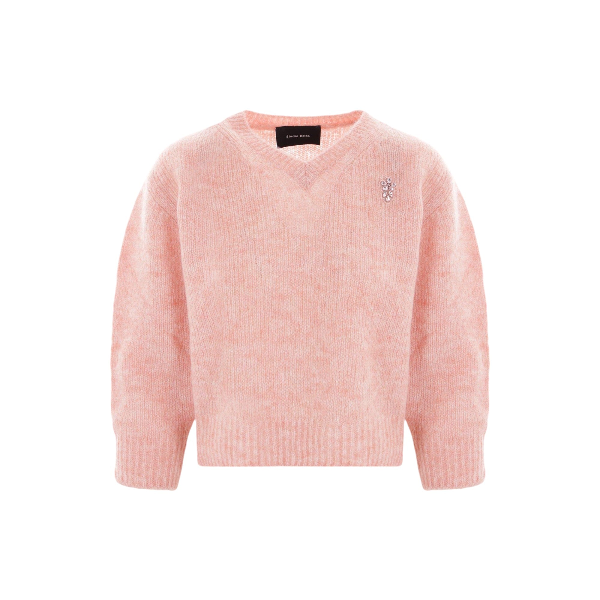 Alpaca Wool Cropped Sweater-SIMONE ROCHA-JOHN JULIA