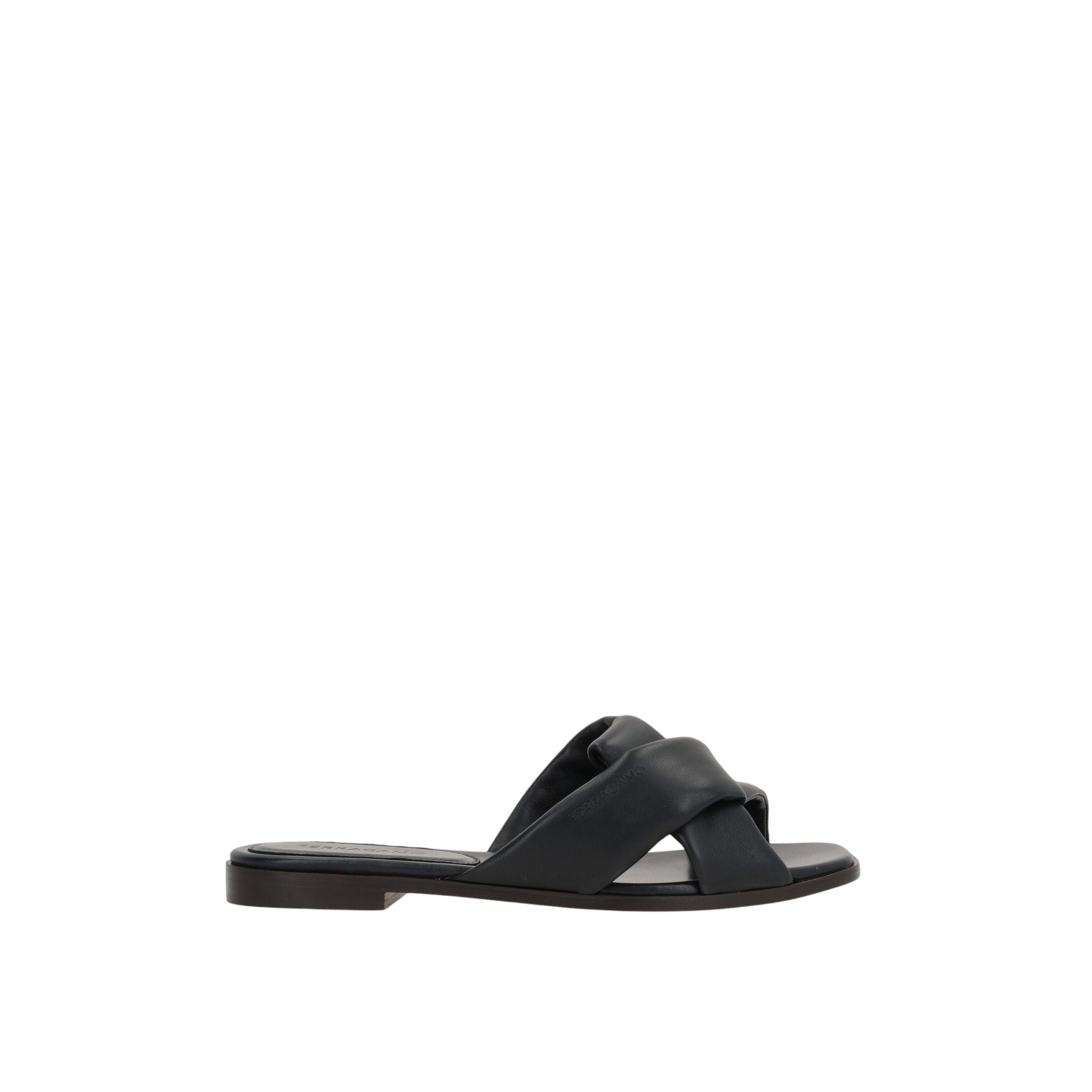 Alrai Nappa Slide Sandals-FERRAGAMO-JOHN JULIA