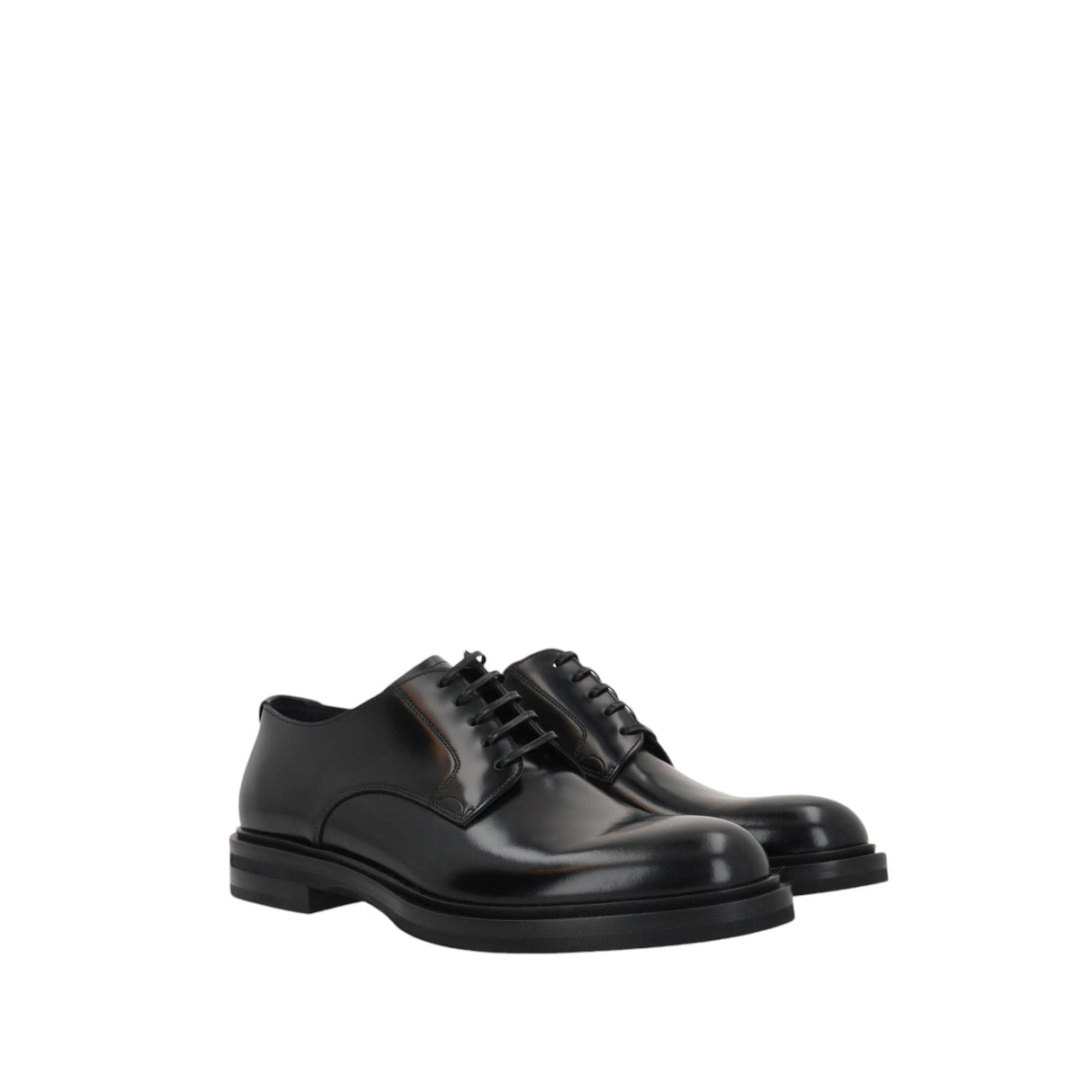 Altavilla Brushed Leather Derby Shoes-DOLCE & GABBANA-JOHN JULIA