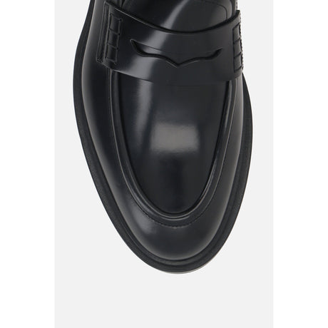 Altavilla Brushed Leather Loafers-DSQUARED2-JOHN JULIA