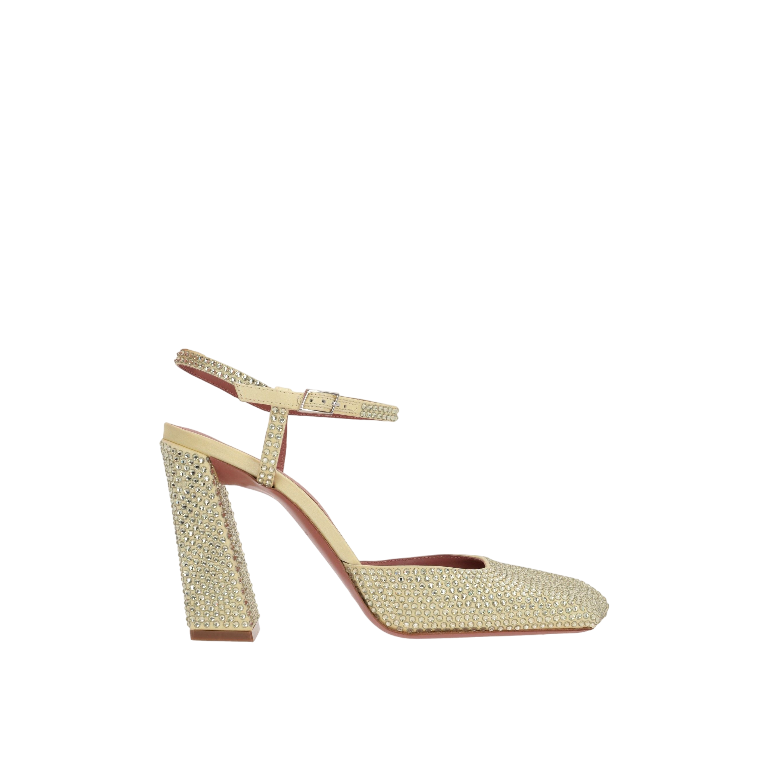 Ami Crystal-Embellished Satin Slingbacks-AMINA MUADDI-JOHN JULIA