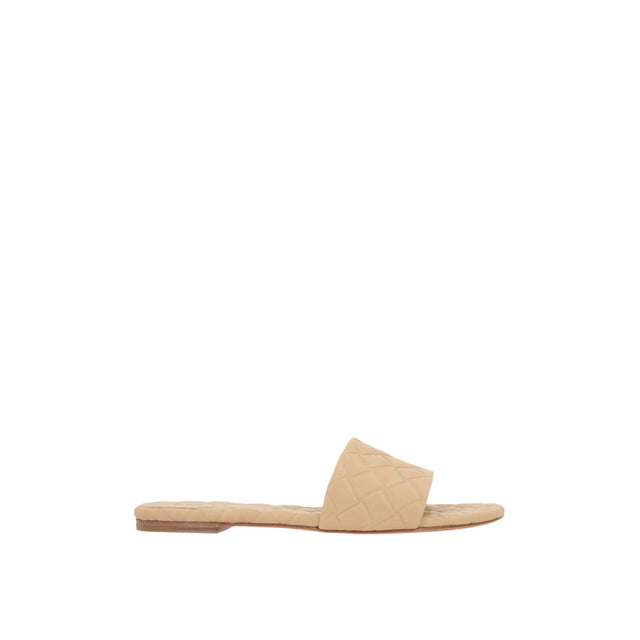 Amy Embossed Leather Slide Sandals-BOTTEGA VENETA-JOHN JULIA