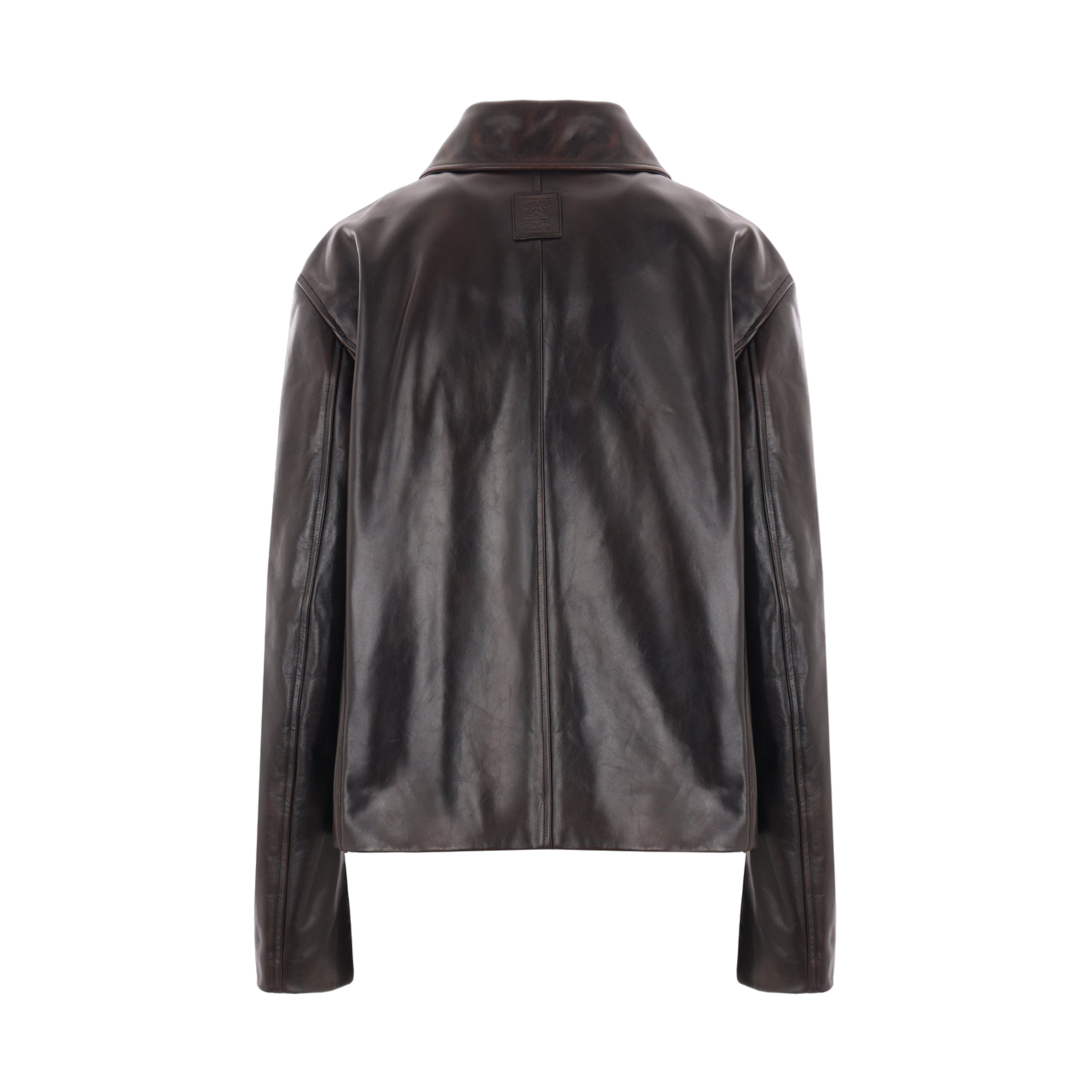 Anagram Patch Leather Jacket-LOEWE-JOHN JULIA