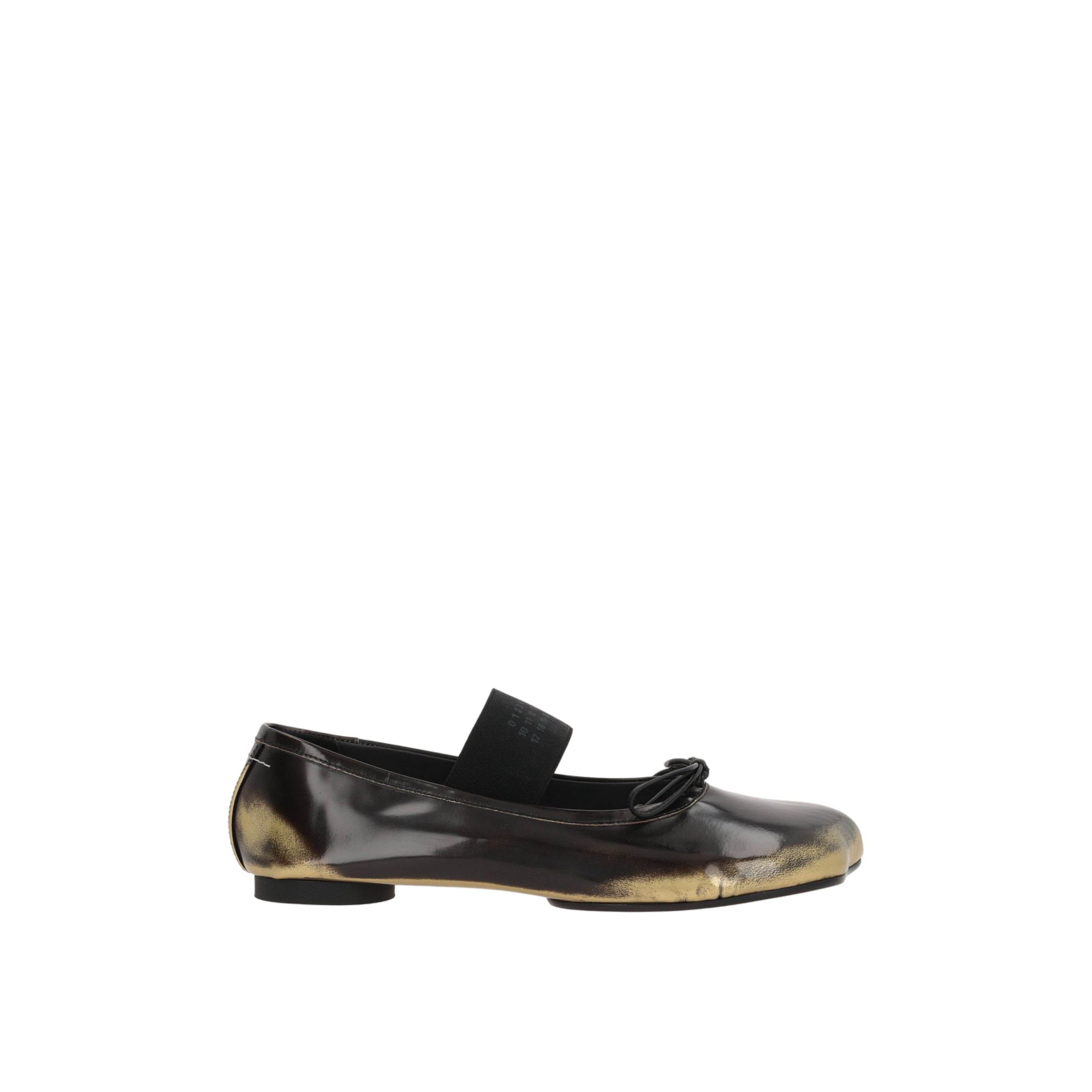 Anatomic Shiny Leather Ballerinas-MM6-JOHN JULIA