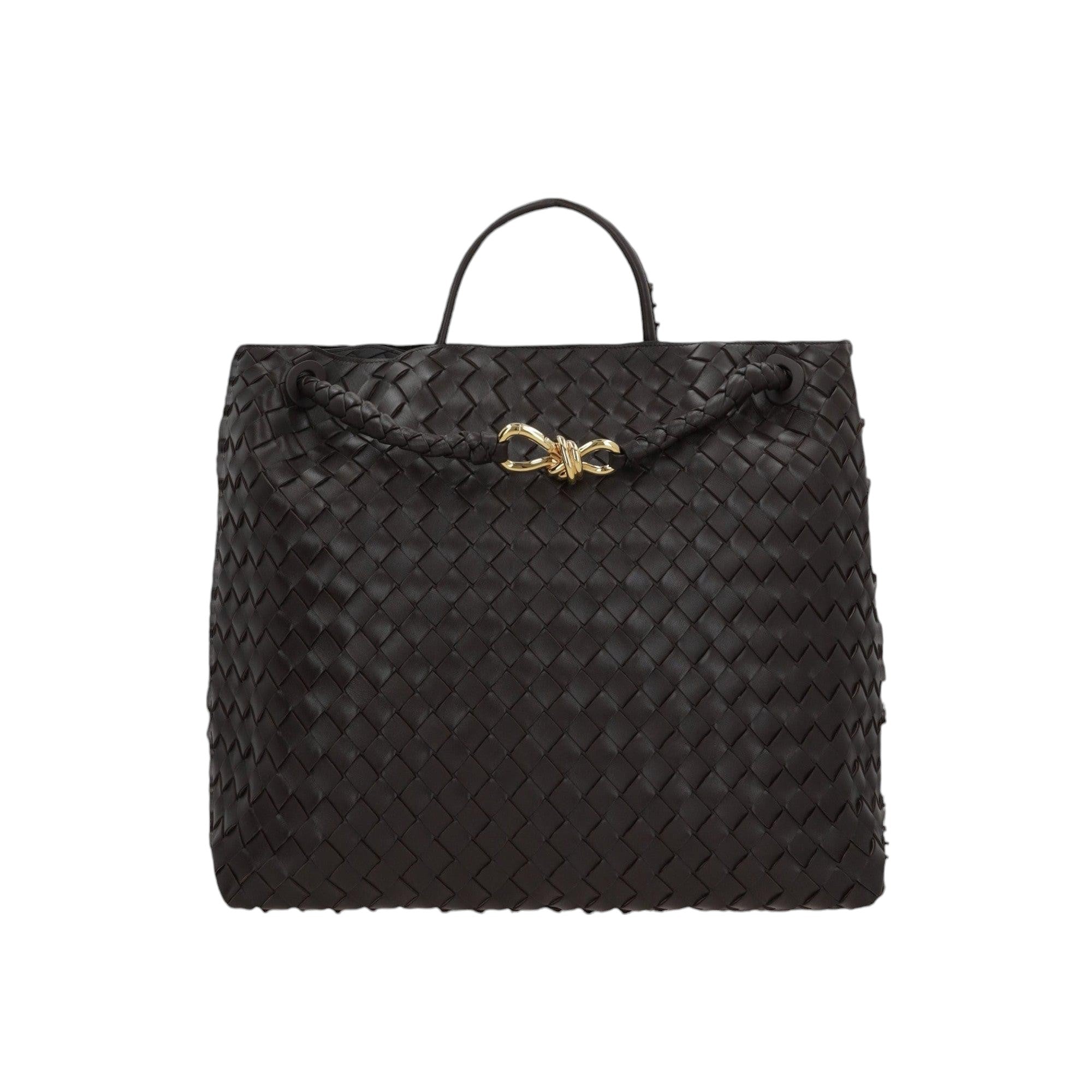 Andiamo Intrecciato Nappa Large Top Handle Bag-BOTTEGA VENETA-JOHN JULIA