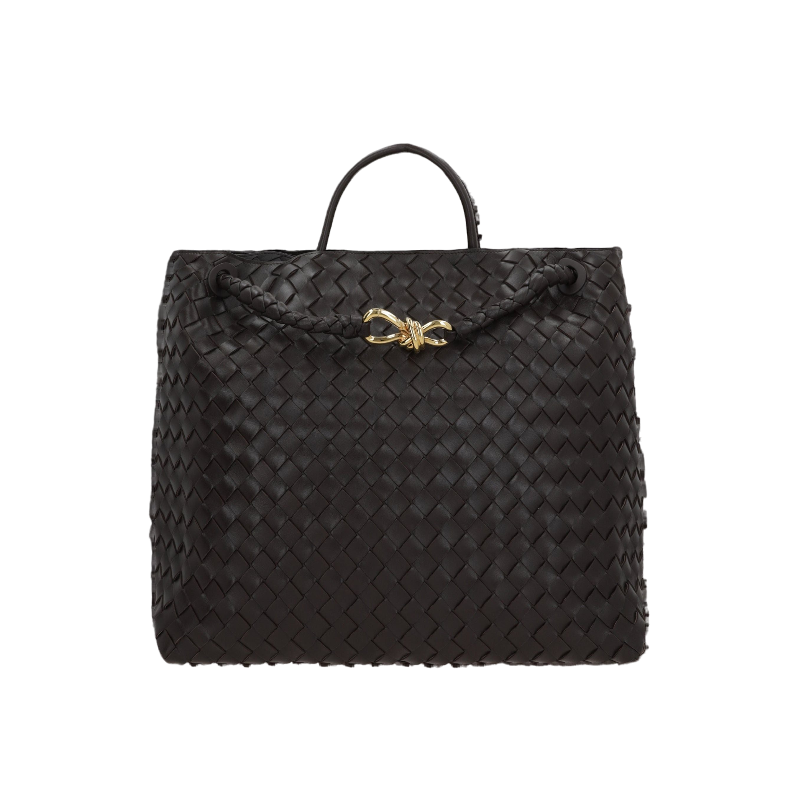 Andiamo Intrecciato Nappa Large Top Handle Bag-BOTTEGA VENETA-JOHN JULIA