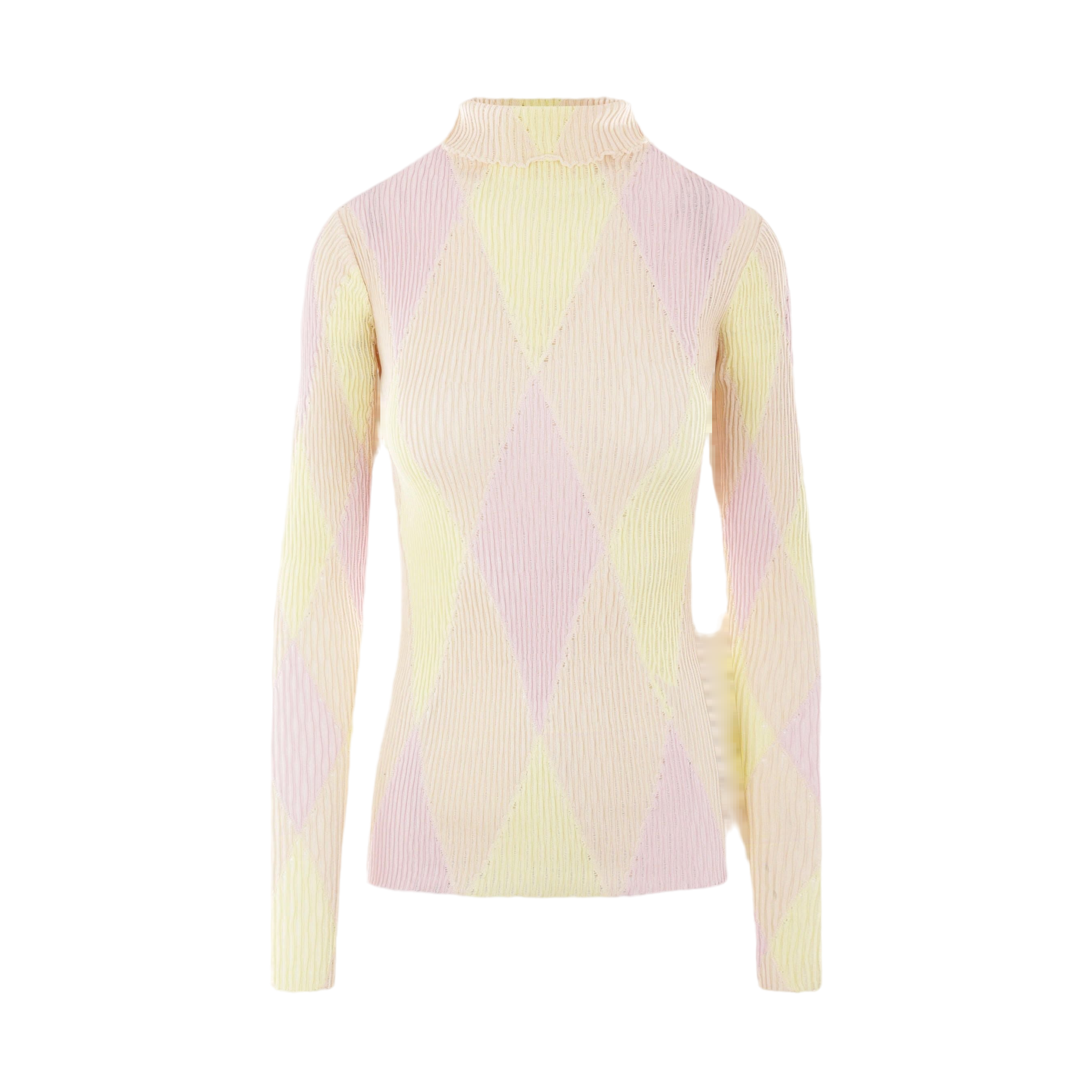 Argyle Cotton and Silk Sweater-BURBERRY-JOHN JULIA