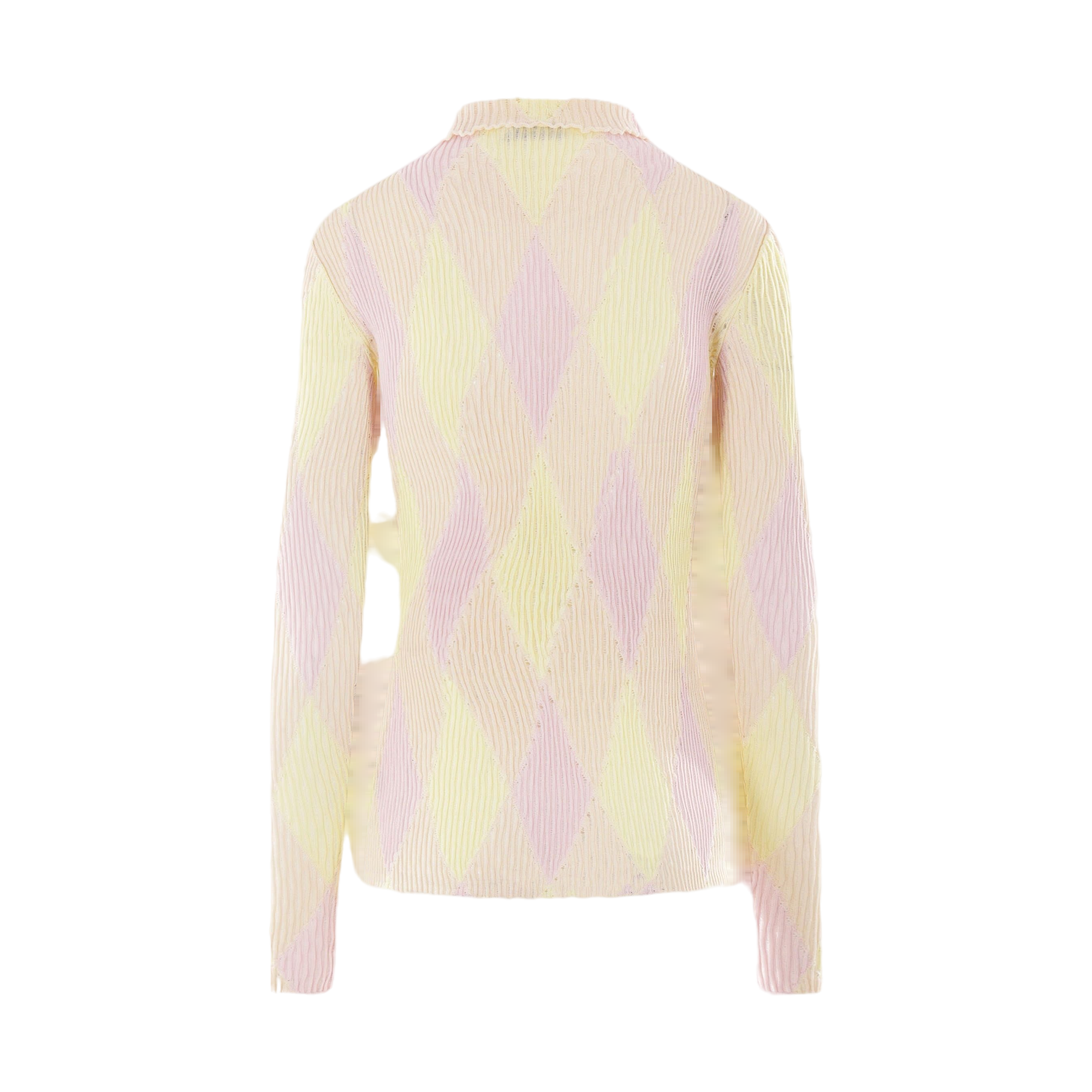 Argyle Cotton and Silk Sweater-BURBERRY-JOHN JULIA