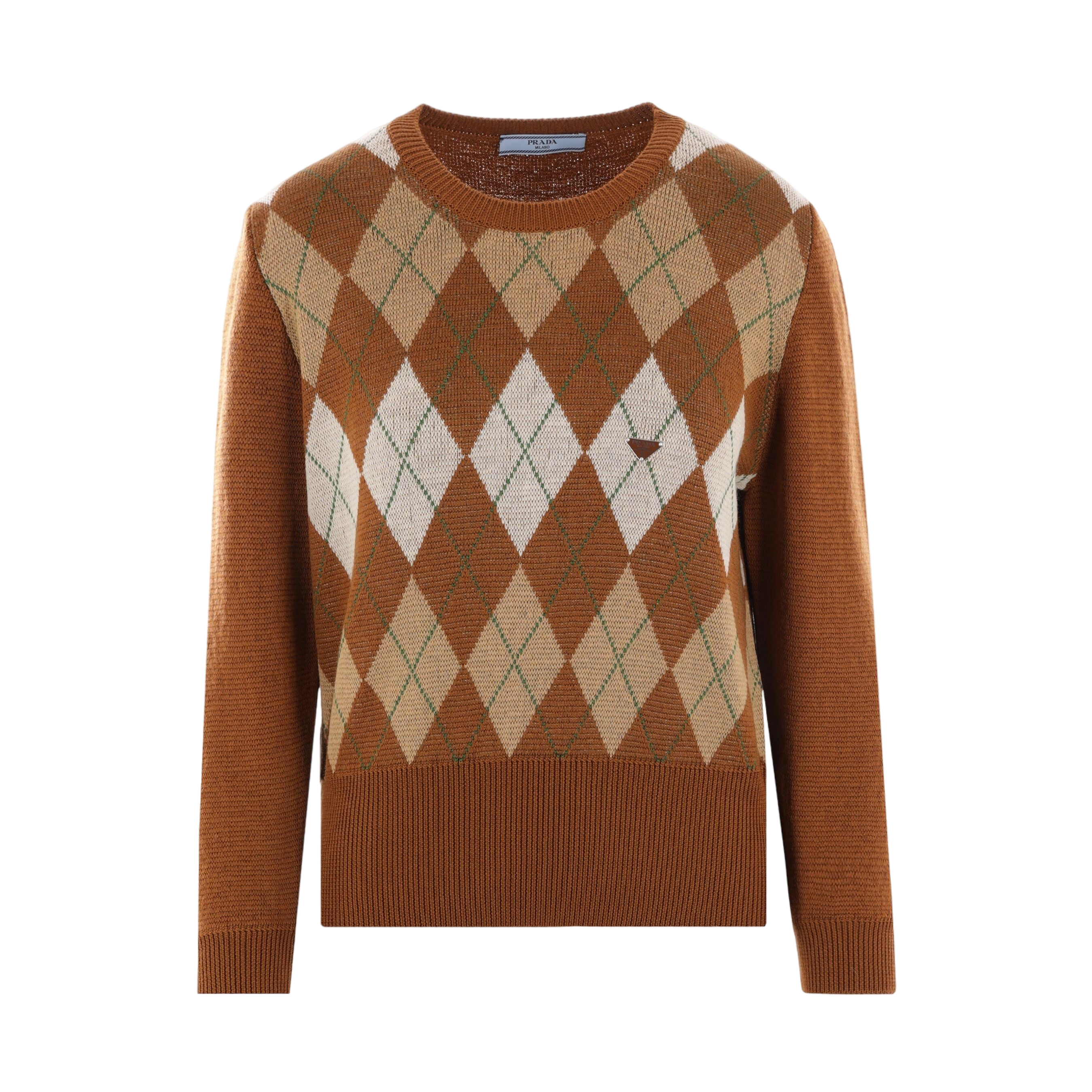 Argyle Wool Sweater-PRADA-JOHN JULIA