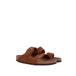 Arizona Bs Suede Flat Sandals-BIRKENSTOCK-JOHN JULIA