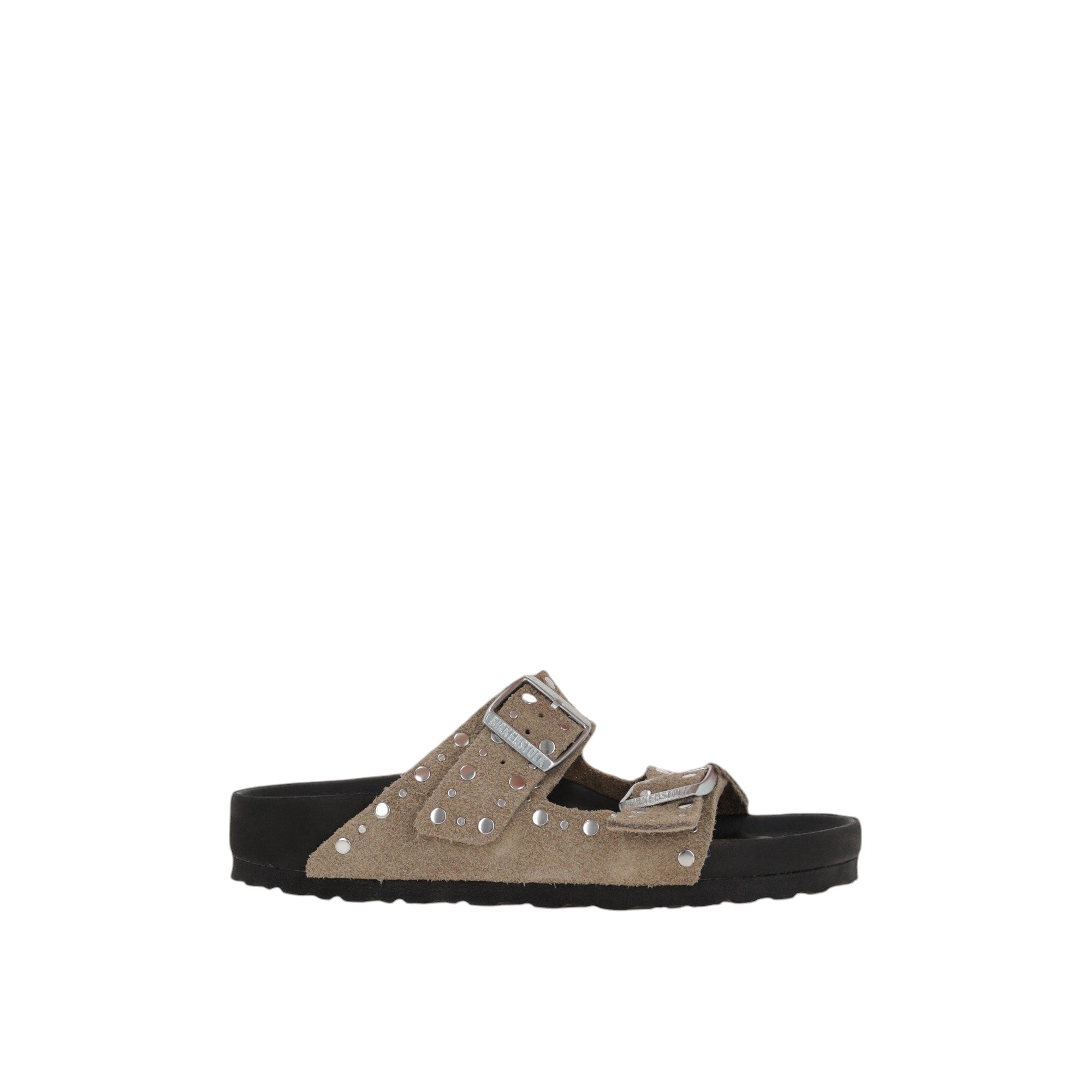 Arizona Suede Flat Sandals-BIRKENSTOCK-JOHN JULIA