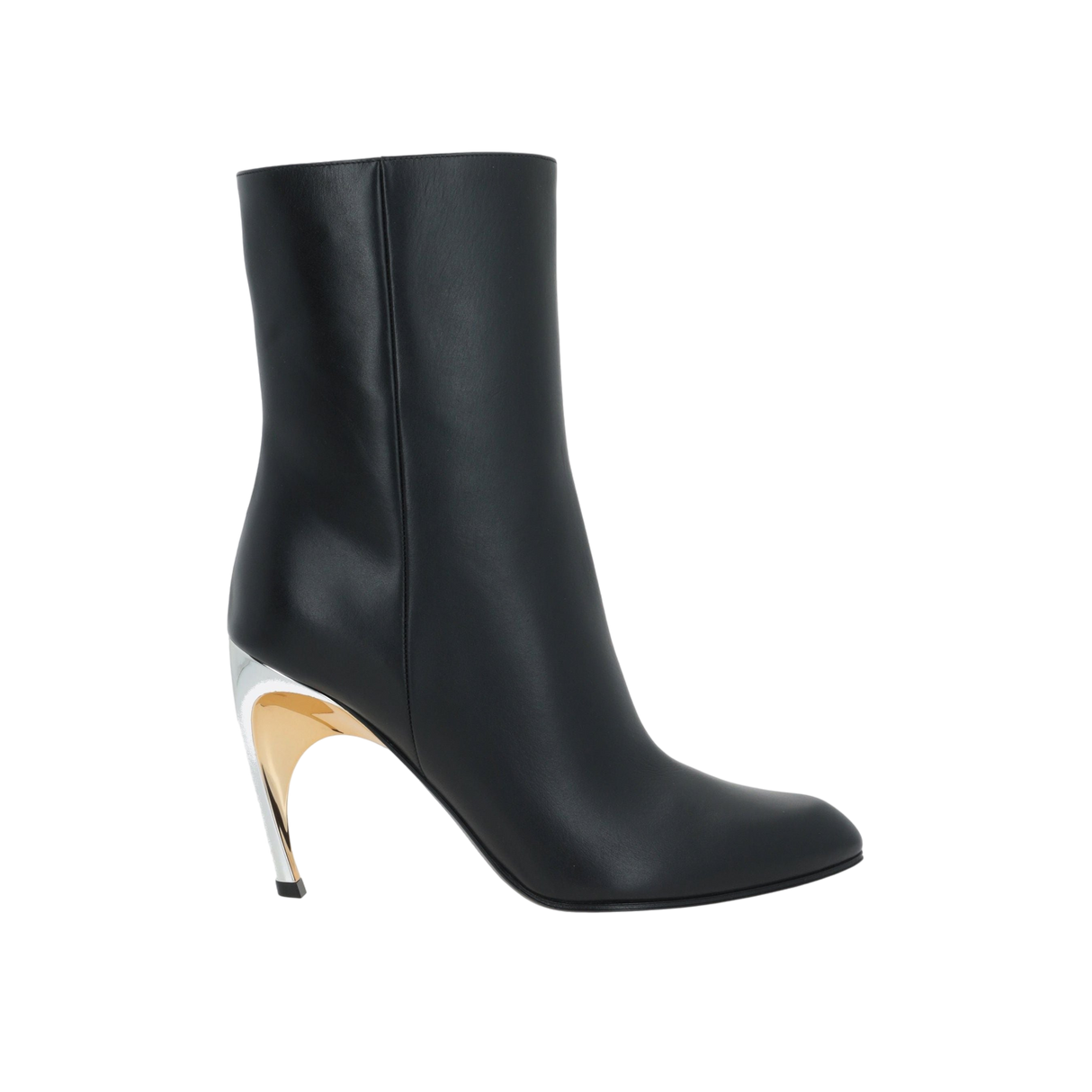 Armadillo Smooth Leather Ankle Boots-ALEXANDER MCQUEEN-JOHN JULIA