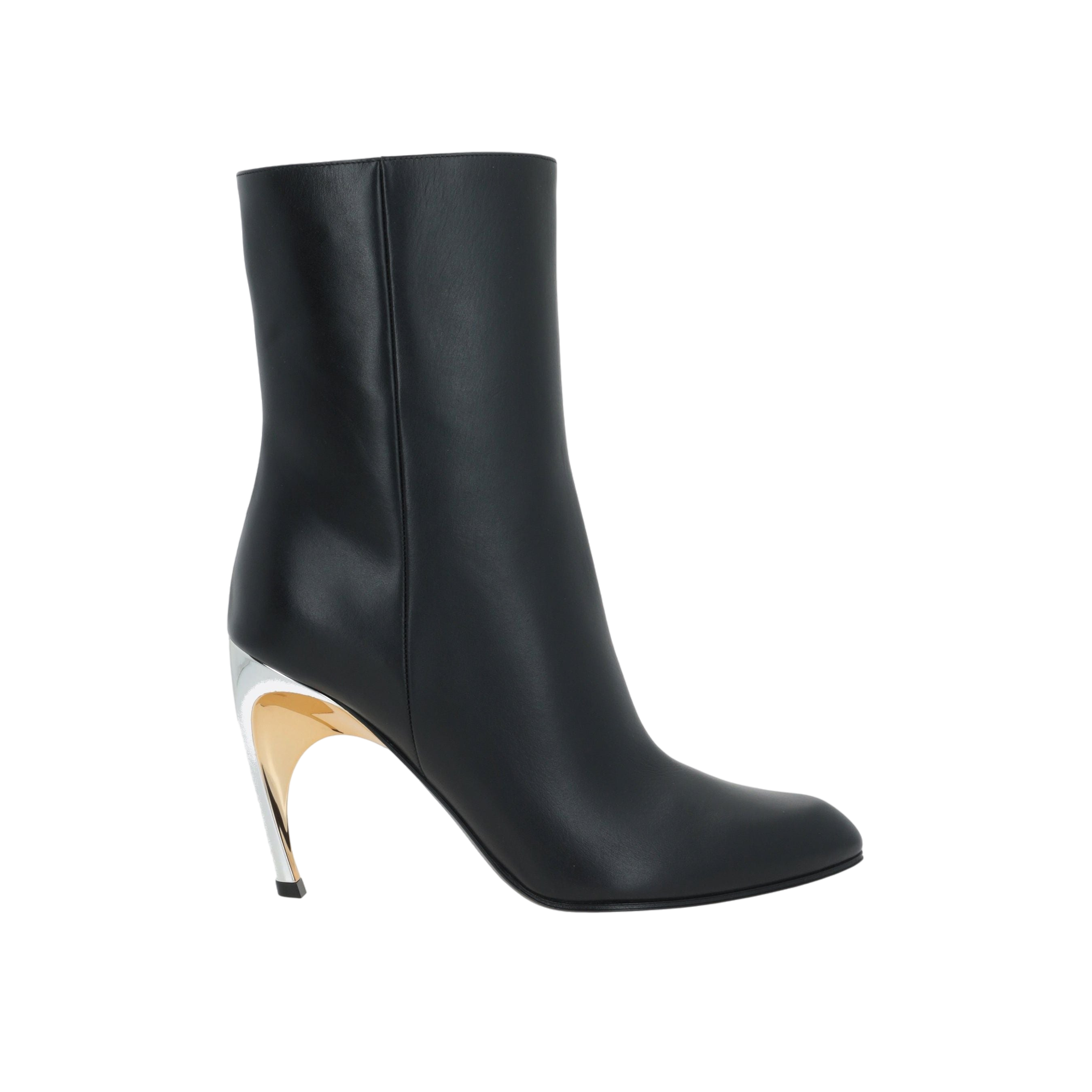 Armadillo Smooth Leather Ankle Boots-ALEXANDER MCQUEEN-JOHN JULIA