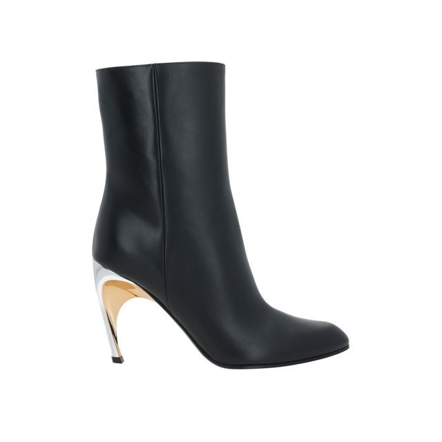 Armadillo Smooth Leather Ankle Boots-ALEXANDER MCQUEEN-JOHN JULIA