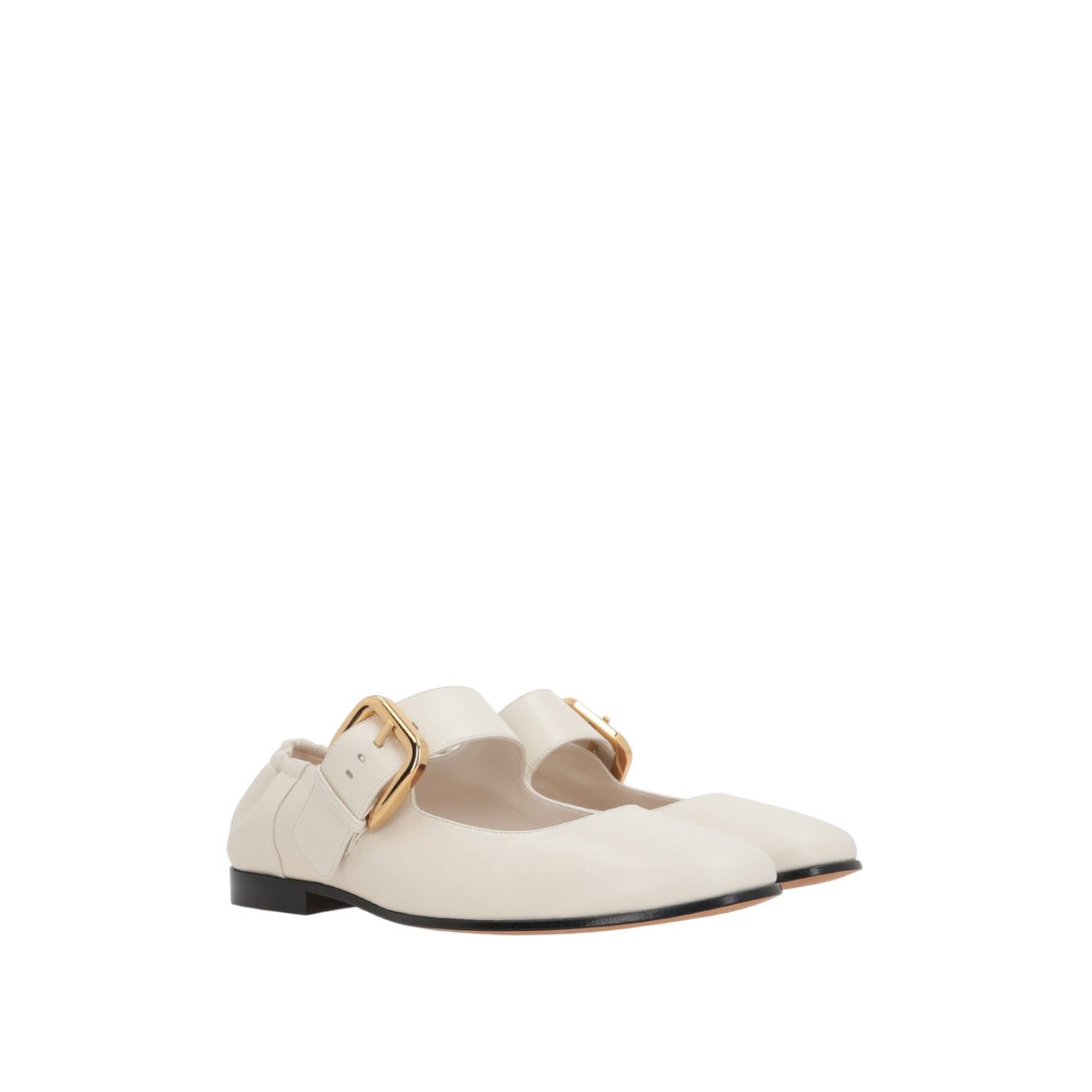 Astaire Smooth Leather Mary-Jane Ballerinas-BOTTEGA VENETA-JOHN JULIA