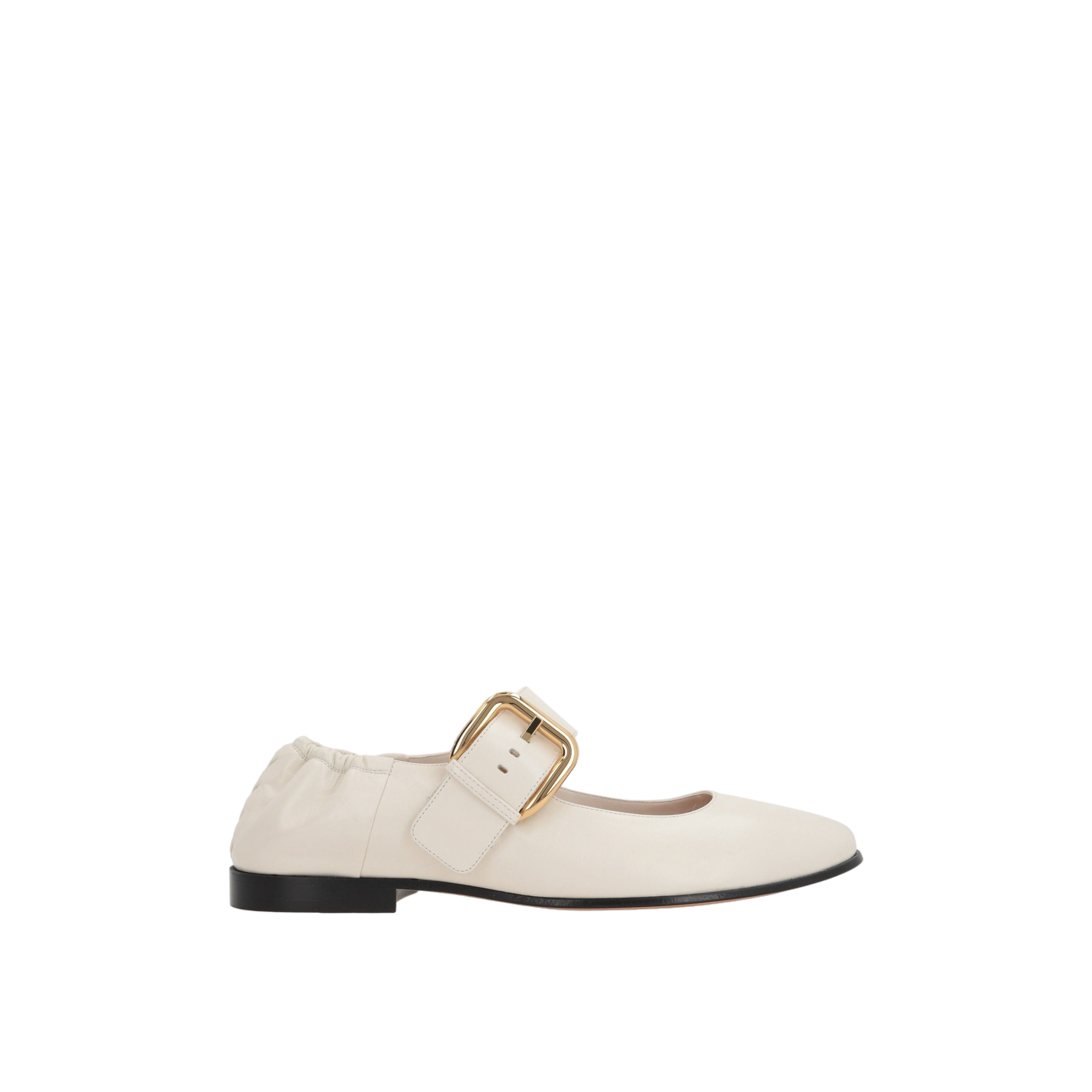 Astaire Smooth Leather Mary-Jane Ballerinas-BOTTEGA VENETA-JOHN JULIA