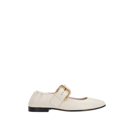 Astaire Smooth Leather Mary-Jane Ballerinas-BOTTEGA VENETA-JOHN JULIA