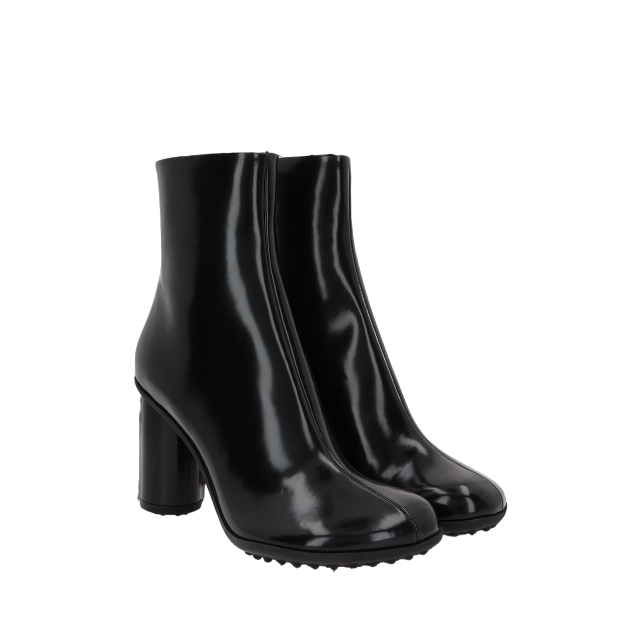 Atomic Brushed Leather Ankle Boots-BOTTEGA VENETA-JOHN JULIA